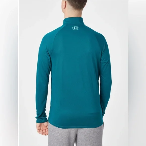 Under Armour Men's Spring Tech 1/4 Zip Long sleeve Teal NWT - Picture 3 of 6